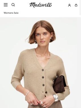 Madewell SoftWool button front cardigan